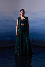 Load image into Gallery viewer, FOREST GREEN ORGANZA JACKET SET