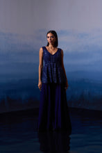 Load image into Gallery viewer, MID NIGHT BLUE ORGANZA SHARARA