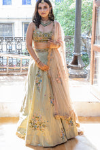 Load image into Gallery viewer, Tea Green Swan Lehenga Set