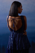 Load image into Gallery viewer, MID NIGHT BLUE ORGANZA SHARARA