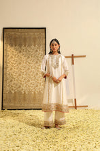 Load image into Gallery viewer, Long A-line kurta with palazzo and Dupatta