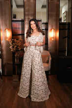 Load image into Gallery viewer, Pearl & Golden Sequin Sharara, Jacket Set