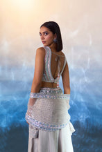 Load image into Gallery viewer, GREY ORGANZA CAPE SET