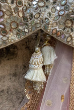 Load image into Gallery viewer, Peach and Ivory Ruffle Lehenga Set