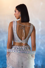 Load image into Gallery viewer, GREY ORGANZA CAPE SET