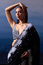 Load image into Gallery viewer, BLACK GEORGETTE SAREE