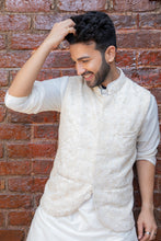 Load image into Gallery viewer, Ivory Kurta, Vest and Pant set