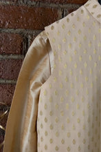 Load image into Gallery viewer, Beige Kurta, Vest and Pant set