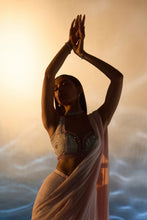 Load image into Gallery viewer, POWDER PINK GEORGETTE DRAPE SAREE