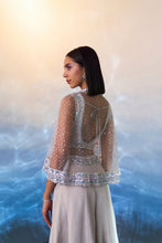 Load image into Gallery viewer, GREY ORGANZA CAPE SET