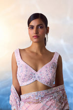 Load image into Gallery viewer, BLUSH PINK NET SAREE