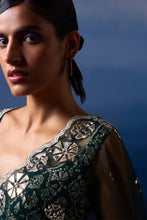 Load image into Gallery viewer, GREEN NET SAREE