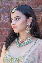 Load image into Gallery viewer, Tea Green Swan Lehenga Set