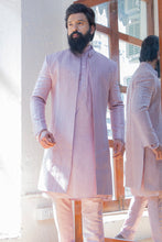 Load image into Gallery viewer, Mauve jacket style sherwani set