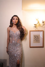 Load image into Gallery viewer, Mera Pink & Silver Stone Gown