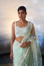 Load image into Gallery viewer, ICE BLUE NET SAREE