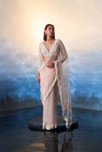 Load image into Gallery viewer, LIGHT PEACH NET SAREE