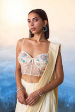 Load image into Gallery viewer, CHAMPAGNE SILK DRAPE SAREE