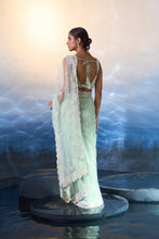 Load image into Gallery viewer, ICE BLUE NET SAREE