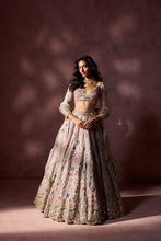 Load image into Gallery viewer, DUSTY PINK ORGANZA LEHENGA SET