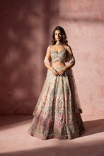 Load image into Gallery viewer, ROSE PINK OMBREY MIRROR WORK LEHENGA SET