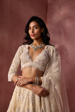 Load image into Gallery viewer, IVORY ORGANZA LEHENGA SET
