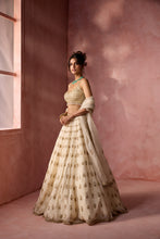 Load image into Gallery viewer, CREAM ORGANZA LEHENGA SET