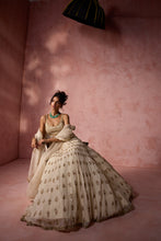 Load image into Gallery viewer, CREAM ORGANZA LEHENGA SET
