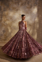 Load image into Gallery viewer, OLD ROSE GOWN AND DUPATTA SET