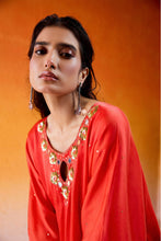 Load image into Gallery viewer, Scarlet Red Embroidered Kaftan