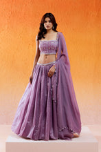 Load image into Gallery viewer, Lavender Embroidered Lehenga Set