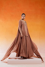 Load image into Gallery viewer, Caramel Brown Embroidered Sharara Set