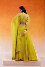 Load image into Gallery viewer, Daisy Yellow Embroidered Lehenga Set