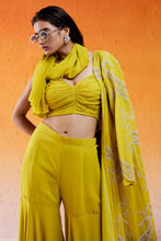 Load image into Gallery viewer, Daisy Yellow Embroidered Jacket Sharara Set