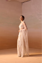 Load image into Gallery viewer, WHITE NET SAREE