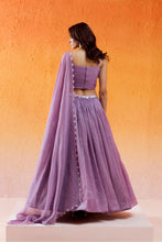 Load image into Gallery viewer, Lavender Embroidered Lehenga Set