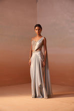 Load image into Gallery viewer, POWDER BLUE DRAPED SAREE