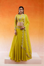 Load image into Gallery viewer, Daisy Yellow Embroidered Lehenga Set