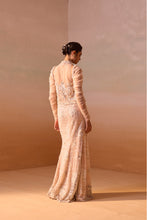 Load image into Gallery viewer, PEACH SKIRT SET WITH IVORY WORK