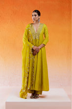 Load image into Gallery viewer, Daisy Yellow Embroidered Anarkali Suit