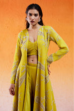 Load image into Gallery viewer, Daisy Yellow Embroidered Jacket Sharara Set