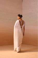 Load image into Gallery viewer, OFF WHITE SAREE SET
