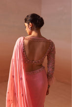 Load image into Gallery viewer, PINK DRAPED SAREE