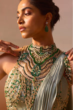 Load image into Gallery viewer, PISTA GREEN DRAPED SAREE