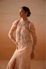 Load image into Gallery viewer, PEACH SKIRT SET WITH IVORY WORK