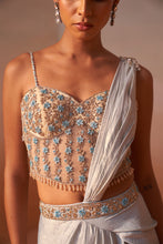 Load image into Gallery viewer, POWDER BLUE DRAPED SAREE