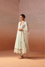 Load image into Gallery viewer, AQUA GREEN ANARKALI SUIT SET