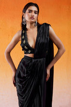 Load image into Gallery viewer, BLACK EMBELLLISHED & EMBROIDERED LEHENGA SET