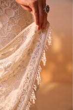 Load image into Gallery viewer, IVORY GEORGETTE HEAVY SAREE