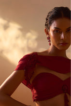 Load image into Gallery viewer, MAROON DRAPED SAREE